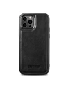 Case iCarer Leder Öl Wachs Apple iPhone 12 Pro Max schwarz