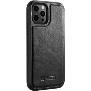 Buy iCarer Leather Oil Wax Apple iPhone 12 Pro Max black - ICR258 - {ean13} - Home Screen Store Europe