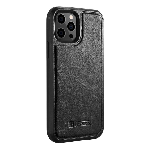 Kup Case iCarer Leder Öl Wachs Apple iPhone 12 Pro Max schwarz - ICR258 - {ean13} - Sklep Home Screen