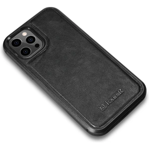 Kup Etui iCarer Leather Oil Wax Apple iPhone 12 Pro Max czarny - ICR258 - {ean13} - Sklep Home Screen