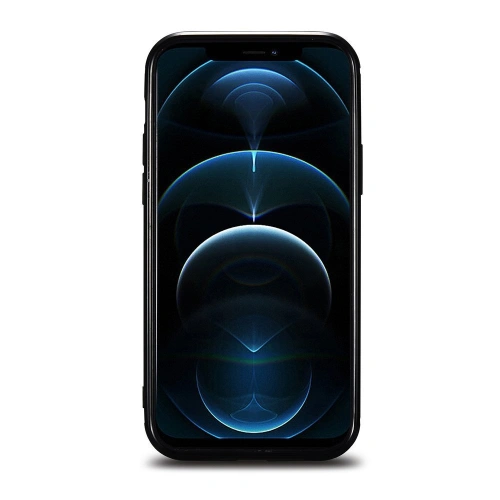 Kup Case iCarer Leder Öl Wachs Apple iPhone 12 Pro Max schwarz - ICR258 - {ean13} - Sklep Home Screen