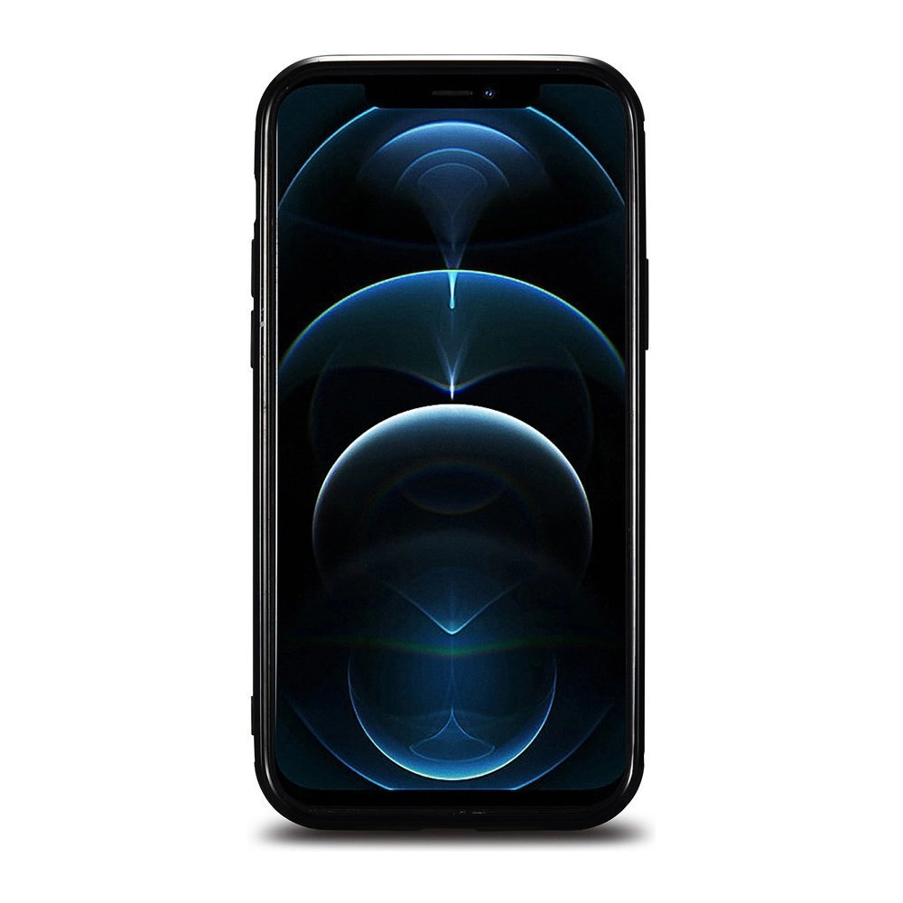 Etui iCarer Leather Oil Wax Apple iPhone 12 Pro Max czarny