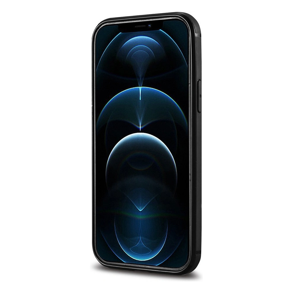 Etui iCarer Leather Oil Wax Apple iPhone 12 Pro Max czarny