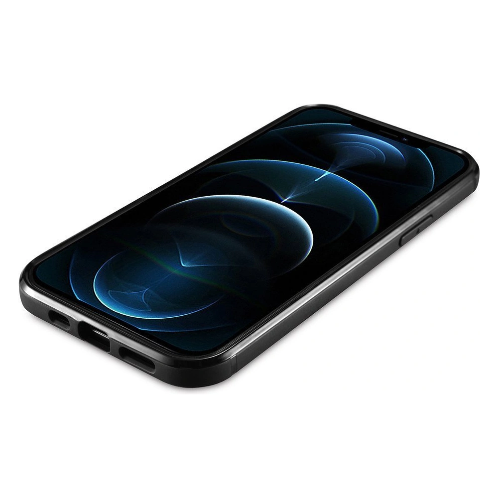 Etui iCarer Leather Oil Wax Apple iPhone 12 Pro Max czarny