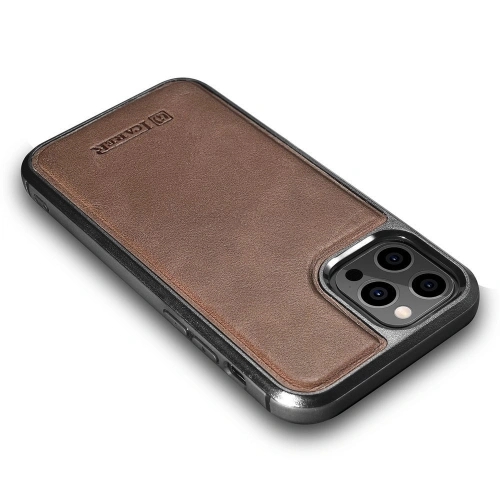 Kup Etui iCarer Leather Oil Wax Apple iPhone 12/12 Pro brązowy - ICR259 - {ean13} - Sklep Home Screen