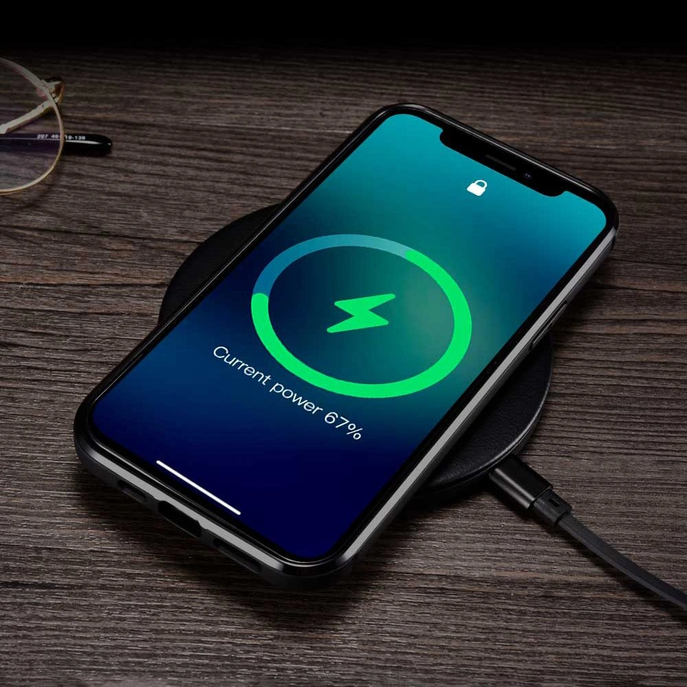 Etui iCarer Leather Oil Wax Apple iPhone 12/12 Pro brązowy