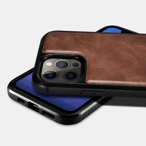 Kup Etui iCarer Leather Oil Wax Apple iPhone 12/12 Pro brązowy - ICR259 - {ean13} - Sklep Home Screen