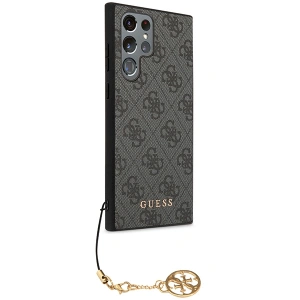 Case Guess GUHCS23LGF4GGR Samsung Galaxy S23 Ultra grau/hardcase 4G Charms Collection