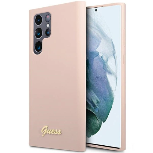 Kup Etui Guess GUHCS23LLSLMGPP Samsung Galaxy S23 Ultra różowy/pink hardcase Silicone Script Metal Logo - GUE2369 - {ean13} - Sklep Home Screen