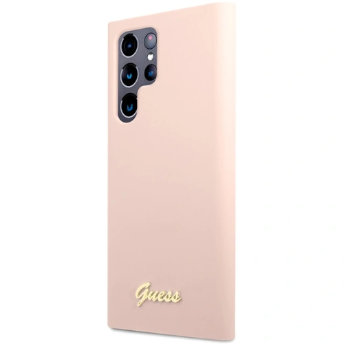 Kup Etui Guess GUHCS23LLSLMGPP Samsung Galaxy S23 Ultra różowy/pink hardcase Silicone Script Metal Logo - GUE2369 - {ean13} - Sklep Home Screen