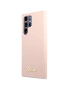 Kup Etui Guess GUHCS23LLSLMGPP Samsung Galaxy S23 Ultra różowy/pink hardcase Silicone Script Metal Logo - GUE2369 - {ean13} - Sklep Home Screen