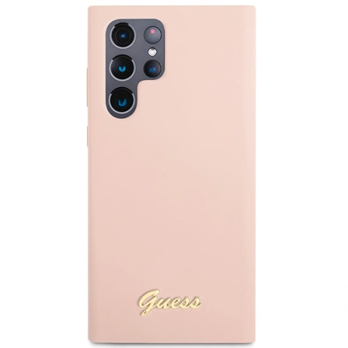 Kup Etui Guess GUHCS23LLSLMGPP Samsung Galaxy S23 Ultra różowy/pink hardcase Silicone Script Metal Logo - GUE2369 - {ean13} - Sklep Home Screen