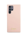 Kup Etui Guess GUHCS23LLSLMGPP Samsung Galaxy S23 Ultra różowy/pink hardcase Silicone Script Metal Logo - GUE2369 - {ean13} - Sklep Home Screen