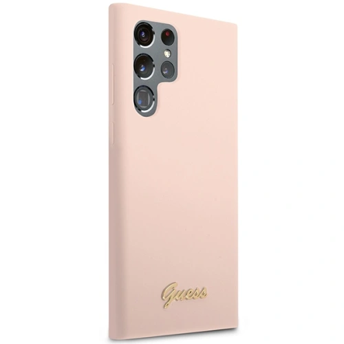 Kup Etui Guess GUHCS23LLSLMGPP Samsung Galaxy S23 Ultra różowy/pink hardcase Silicone Script Metal Logo - GUE2369 - {ean13} - Sklep Home Screen