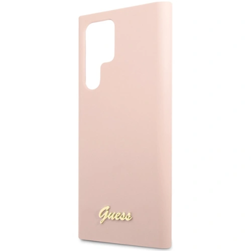 Kup Etui Guess GUHCS23LLSLMGPP Samsung Galaxy S23 Ultra różowy/pink hardcase Silicone Script Metal Logo - GUE2369 - {ean13} - Sklep Home Screen