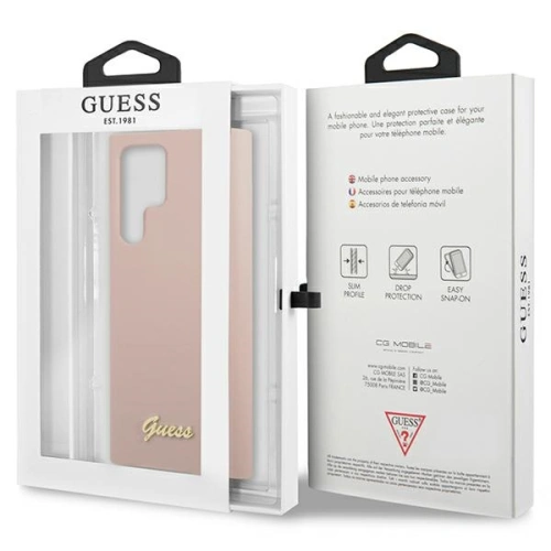 Kup Etui Guess GUHCS23LLSLMGPP Samsung Galaxy S23 Ultra różowy/pink hardcase Silicone Script Metal Logo - GUE2369 - {ean13} - Sklep Home Screen