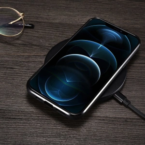Buy iCarer Leather Oil Wax Apple iPhone 12 mini black - ICR261 - {ean13} - Home Screen Store Europe