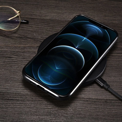 Kup Etui iCarer din piele cu ceară de ulei pentru Apple iPhone 12 mini negru - ICR261 - {ean13} - Sklep Home Screen