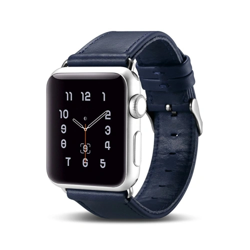 Kup Pasek iCarer Leather Vintage Apple Watch 4/5/6/7/SE/8/9/10 40/41/42mm sötétkék - ICR262 - {ean13} - Sklep Home Screen