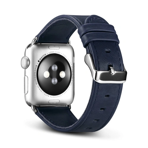 Kup Pasek iCarer Leather Vintage Apple Watch 4/5/6/7/SE/8/9/10 40/41/42mm sötétkék - ICR262 - {ean13} - Sklep Home Screen