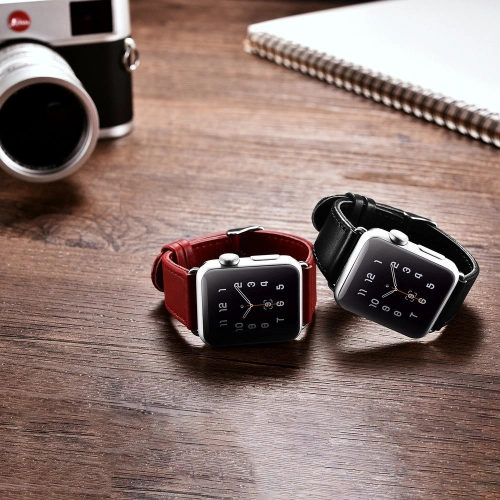 Kup Pasek iCarer Leather Vintage Apple Watch 4/5/6/7/SE/8/9/10 40/41/42mm sötétkék - ICR262 - {ean13} - Sklep Home Screen