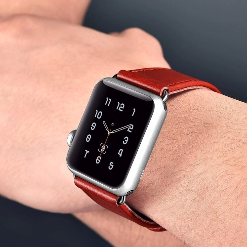 Kup iCarer Leder Vintage Apple Watch 4/5/6/7/SE/8/9/10 40/41/42mm dunkelblau - ICR262 - {ean13} - Sklep Home Screen