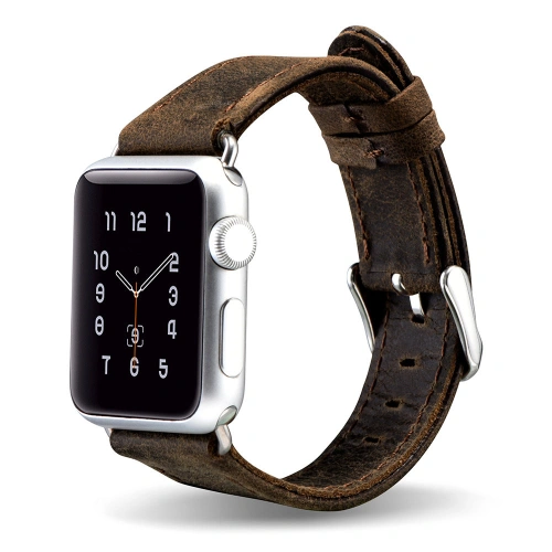 Kup Pasek iCarer Bőr Crazy Horse Apple Watch 4/5/6/7/SE/8/9/10 40/41/42mm barna - ICR263 - {ean13} - Sklep Home Screen