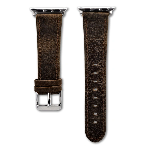 Kup Pasek iCarer Bőr Crazy Horse Apple Watch 4/5/6/7/SE/8/9/10 40/41/42mm barna - ICR263 - {ean13} - Sklep Home Screen