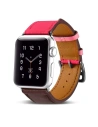 Kup Pasek iCarer din piele Apple Watch 4/5/6/7/SE/8/9/Ultra 44/45/49mm roz-brună. - ICR265 - {ean13} - Sklep Home Screen