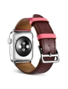 Kup Pasek iCarer din piele Apple Watch 4/5/6/7/SE/8/9/Ultra 44/45/49mm roz-brună. - ICR265 - {ean13} - Sklep Home Screen