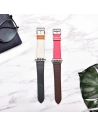 Kup Pasek iCarer din piele Apple Watch 4/5/6/7/SE/8/9/Ultra 44/45/49mm roz-brună. - ICR265 - {ean13} - Sklep Home Screen