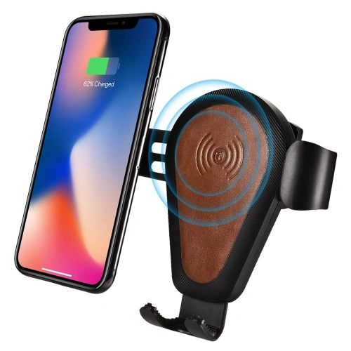 Kup Upevnění do auta s bezdrátovou nabíječkou iCarer Qi 10W Air Vent hnědé - ICR266 - {ean13} - Sklep Home Screen