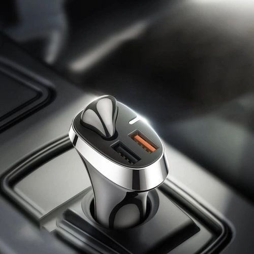 Kup Auto-Ladegerät Joyroom 2x USB + Bluetooth-Headset 5.0 30W 2.1 A Quick Charge 3.0 weiß (JR-CP2) - JYR562 - {ean13} - Sklep Home Screen