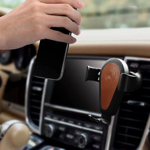 Buy Car Mount Wireless Charger iCarer Qi 10W Air Vent brown - ICR266 - {ean13} - Home Screen Store Europe