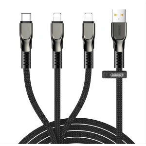 Kabel Joyroom 3w1 USB-A/Lightning - Lightning - USB-C 3,5A 480 Mbps 1,3m černý (S-1335K4)