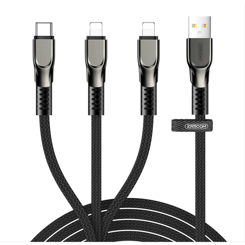 Kup Kabel Joyroom 3w1 USB-A/Lightning - Lightning - USB-C 3,5A 480 Mbps 1,3m černý (S-1335K4) - JYR563 - {ean13} - Sklep Home Screen