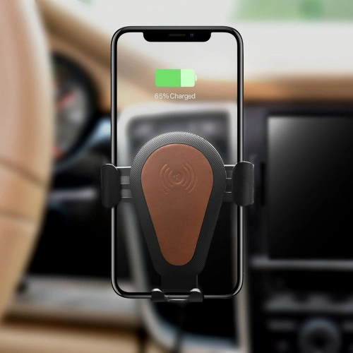 Kup Upevnění do auta s bezdrátovou nabíječkou iCarer Qi 10W Air Vent hnědé - ICR266 - {ean13} - Sklep Home Screen