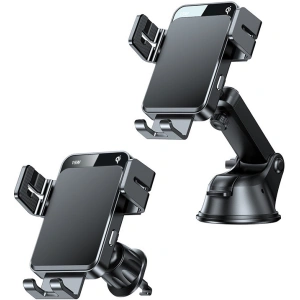 Kup Autohalter mit kabellosem Ladegerät Joyroom Qi 15W für Armaturenbrett/Belüftungsgitter schwarz (JR-ZS219) - JYR564 - {ean13} - Sklep Home Screen