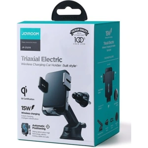Buy Joyroom Qi 15W automatic car charger holder + wireless charger (dashboard and air vent) black (JR-ZS219) - JYR564 - {ean13} - Home Screen Store Europe