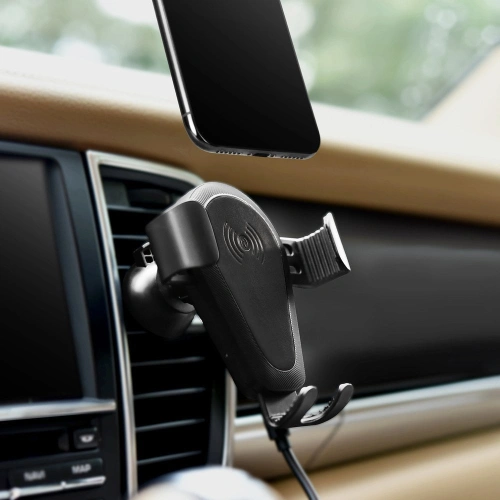 Buy Car Mount Wireless Charger iCarer Qi 10W Air Vent black - ICR267 - {ean13} - Home Screen Store Europe