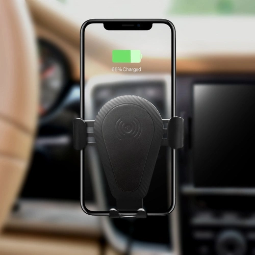 Kup Ușă de mașină cu încărcător wireless iCarer Qi 10W Ventilație aer negru - ICR267 - {ean13} - Sklep Home Screen