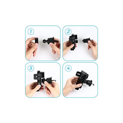Kup Autohalter mit kabellosem Ladegerät Joyroom Qi 15W für Armaturenbrett/Belüftungsgitter schwarz (JR-ZS219) - JYR564 - {ean13} - Sklep Home Screen