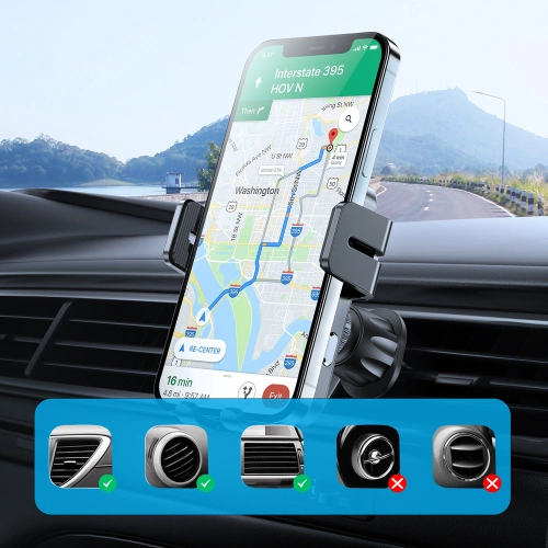 Kup Autohalter mit kabellosem Ladegerät Joyroom Qi 15W für Armaturenbrett/Belüftungsgitter schwarz (JR-ZS219) - JYR564 - {ean13} - Sklep Home Screen