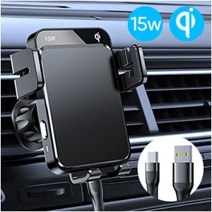 Buy Joyroom Qi 15W automatic car charger holder + wireless charger (dashboard and air vent) black (JR-ZS219) - JYR564 - {ean13} - Home Screen Store Europe