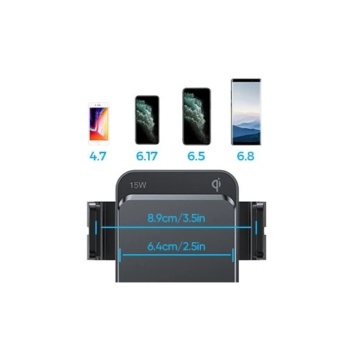 Kup Autohalter mit kabellosem Ladegerät Joyroom Qi 15W für Armaturenbrett/Belüftungsgitter schwarz (JR-ZS219) - JYR564 - {ean13} - Sklep Home Screen