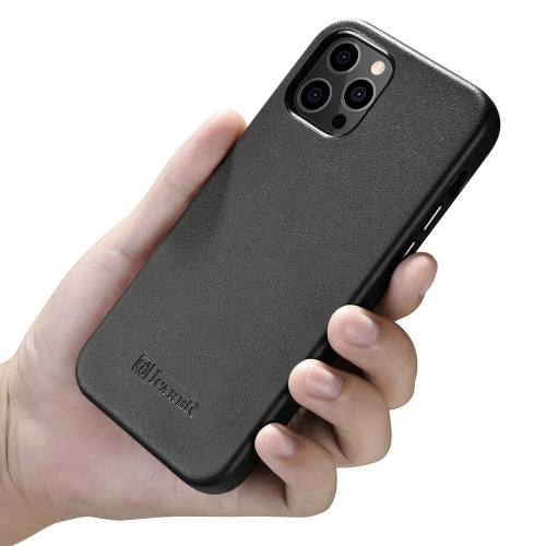 Buy iCarer Case Leather MagSafe Apple iPhone 12 mini black - ICR269 - {ean13} - Home Screen Store Europe