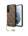 Etui Guess GUHCS23MGF4GBR Samsung Galaxy S23+ Plus hnědý/brown hardcase 4G Charms Collection