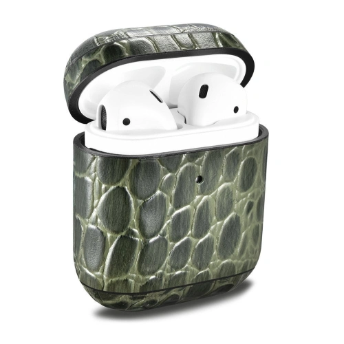 Kup Etui iCarer bőr krokodil Apple AirPods 2/1 zöld - ICR271 - {ean13} - Sklep Home Screen