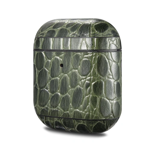 Kup Case iCarer Leder Krokodil Apple AirPods 2/1 grün - ICR271 - {ean13} - Sklep Home Screen