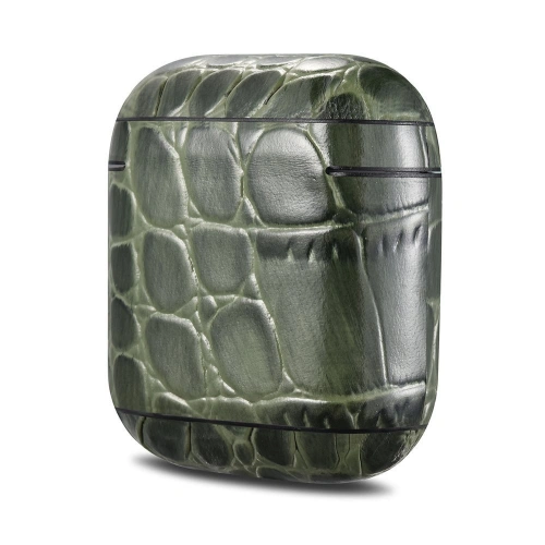 Kup Case iCarer Leder Krokodil Apple AirPods 2/1 grün - ICR271 - {ean13} - Sklep Home Screen